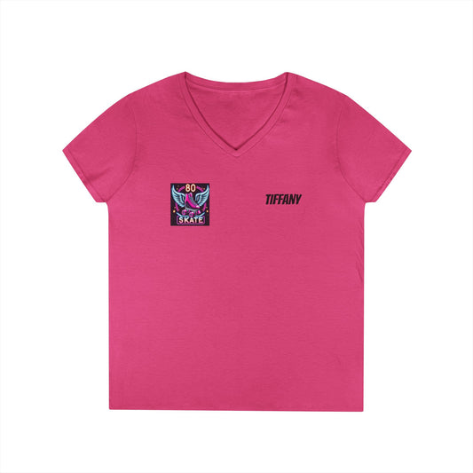 80s Skate Vintage V-Neck T-Shirt for Ladies