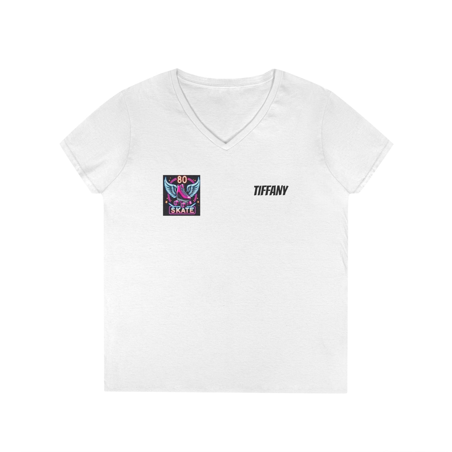 80s Skate Vintage V-Neck T-Shirt for Ladies
