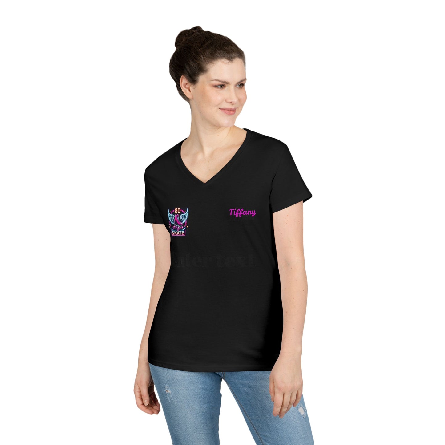 Copy of 80s Skate Vintage V-Neck T-Shirt for Ladies
